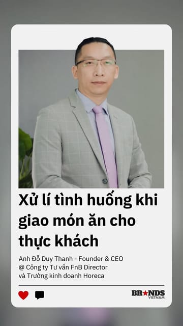 Xử lí tình huống khi giao món ăn cho thực khách