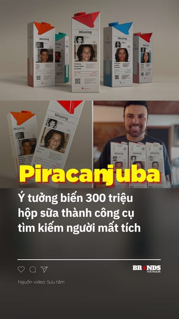 Thương hiệu sữa Piracanjuba và ý tưởng biến 300 triệu hộp sữa thành công cụ tìm kiếm người mất tích