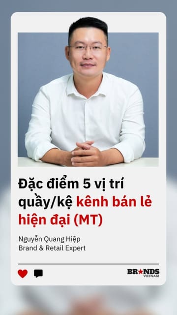 Đặc điểm 5 vị trí quầy/kệ kênh bán lẻ hiện đại (MT)